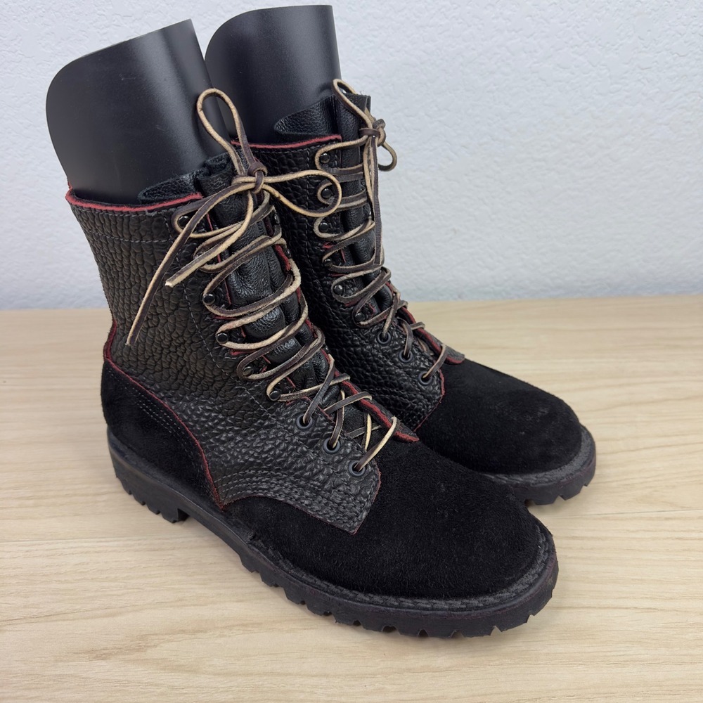 JK Boots Bear Slayer Blood Bison Rose Anvil Collab Mens 9 E Vibram Work Boots